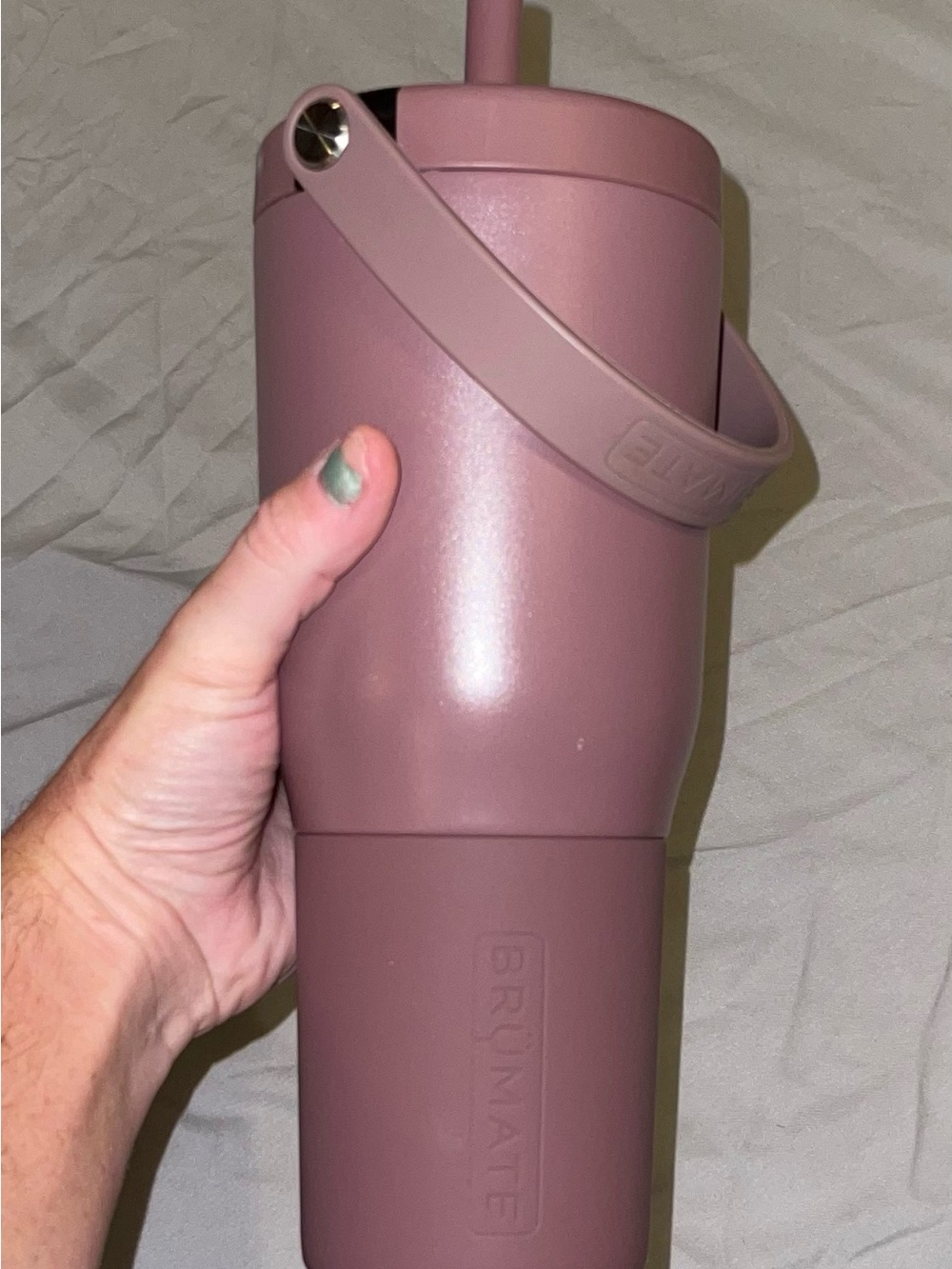 Brumate Insulated Tumbler in Mauve Pink with Carry Handle